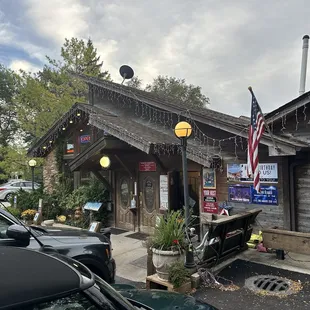Side view of front door