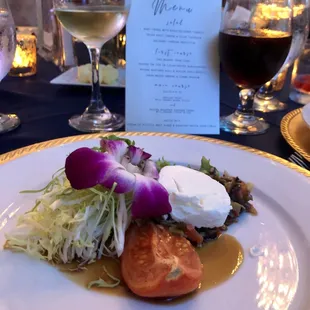 Salad course with the freshest ingredients