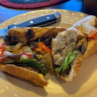 Portobello Mushroom Cheesesteak Sub or Wrap