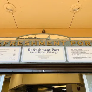 a sign above a doorway