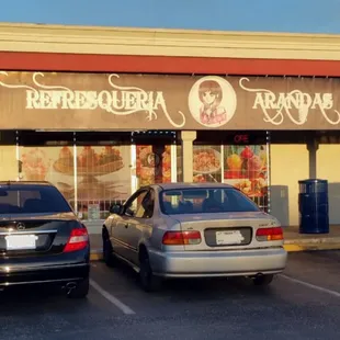Storefront at sunset