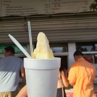 Raspado mango y crema