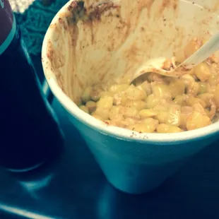 Mexican coke and elote: breakfast of champions. J/k but not really...