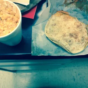 Elote and quesadilla
