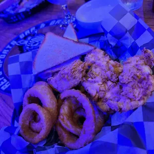 Strips and onion rings