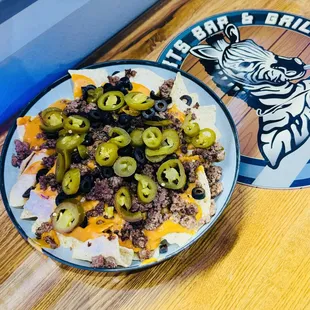 Beef nachos