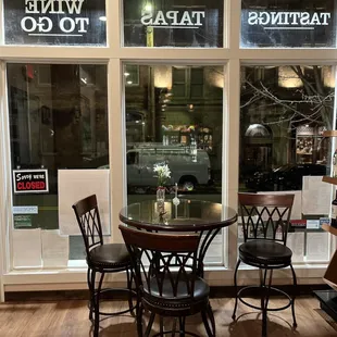 From the bar looking to the street