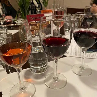 Wine flight.