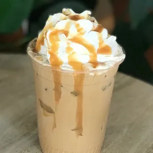 Caramel Macchiato with whipped cream