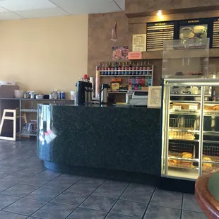 Ordering area and selection of bagels