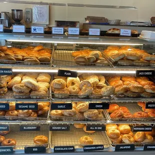 Bagel options.