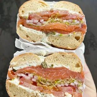 Pepper Lox Sandwiches