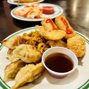 Round One - all the brown and orange food