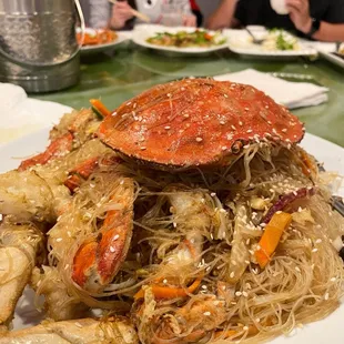 Crab noodles.