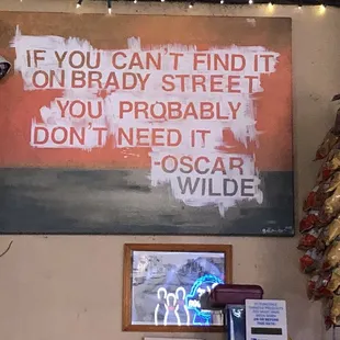 a sign that reads if you can&apos;t find it on broadway street you probably don&apos;t need