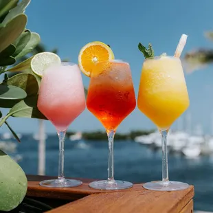 Enjoy frozen cocktails with a view