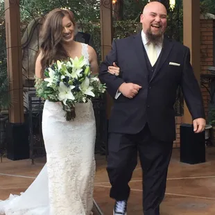 Outdoor wedding shot