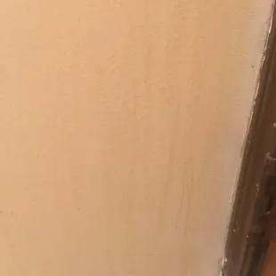 Wall behind bathroom door