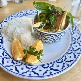 Red curry with pumpkin