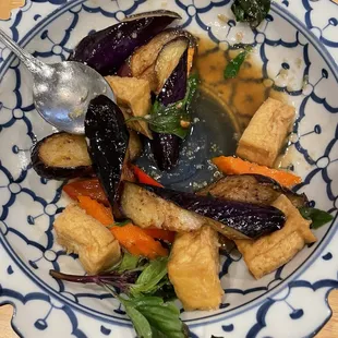 This is the tofu with hardly any eggplant with lots of veggies?!? :-0