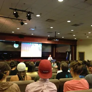 A full moot court room.