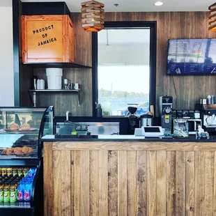 the interior of the cafe