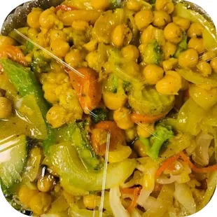 Vegan curry chickpeas