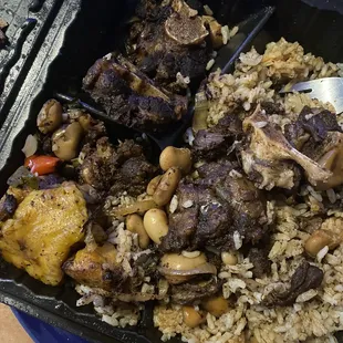 Oxtail White Rice and Plantain Oxtail