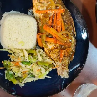 a plate of food on a table