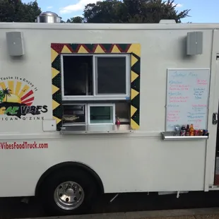 a food truck parked in a parking lot