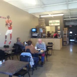 the inside of the restaurant