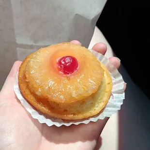 Mini pineapple upside down cake