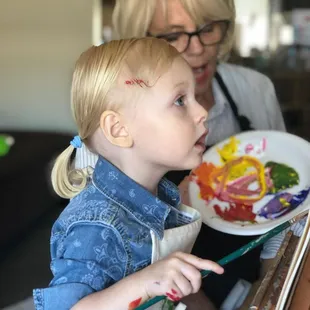 Abby&apos;s first painting class