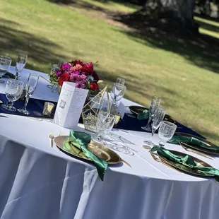 Wilton wedding guest tables
