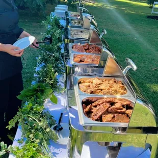 Wilton wedding buffet tables