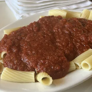 Side of Rigatoni with tomato sauce