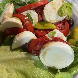 Tomatoes and Mozzarella- they make their own fresh Moz! This is a MUST order and hope they don&apos;t run out on a busy weekend