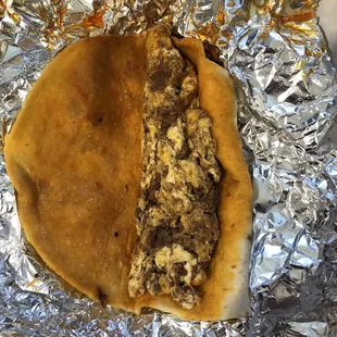 Chorizo egg taco