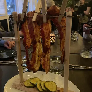 Clothesline bacon