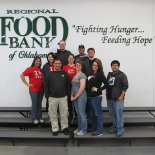 March 2014 UYE - The sheet I'm holding reflects the nearly 10,000 pounds of food we boxed during our three hour shift.
