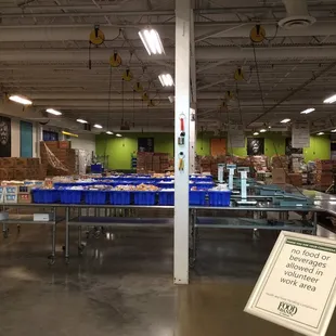 The volunteer assembly line.