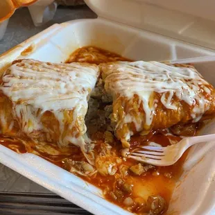 California burrito chimichanga and enchilada style
