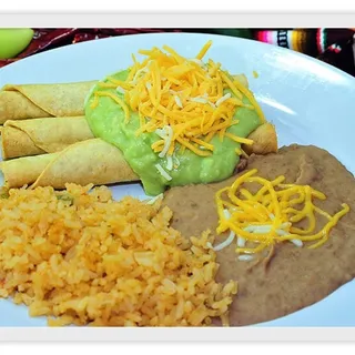 3 Roll Tacos with Cheese