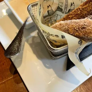 Churros w/ coco and chocolate sauce