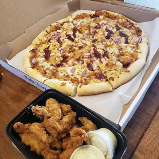 Fresh hand breaded tenders with a Large Aloha!! Fresh.