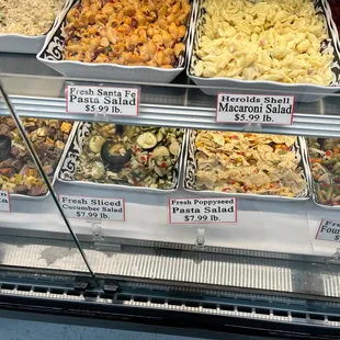a variety of food items