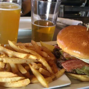 Hangover burger and fries