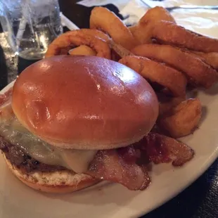 Locally sourced 8 oz burger on fresh baked bun.