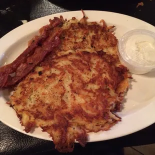 Perfectly seasoned potato pancakes.
