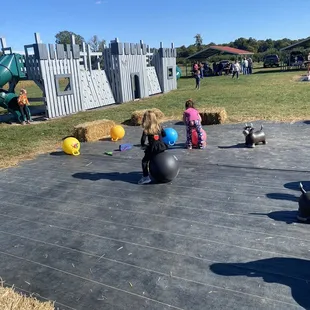 children playing in a playground